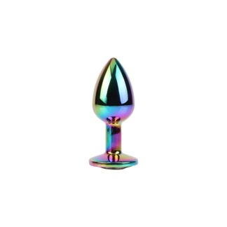 Rainbow Gem Plug Anal multicolor con Joya Talla S
